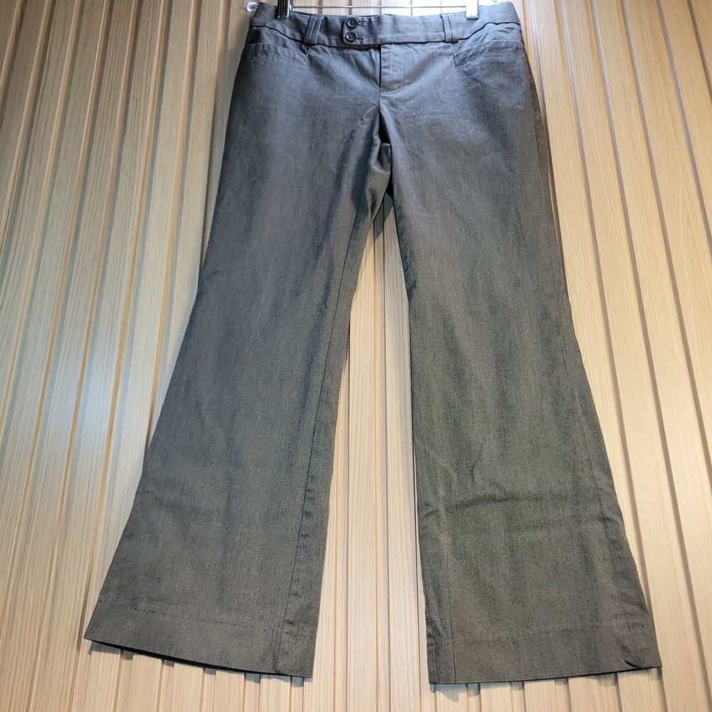 Banana Republic Petites Gray Bootcut Dress Pants Cotton Stretch Size 4P